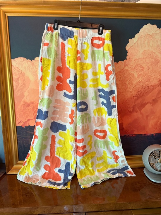 Bobo Choses Pants - Bobo Choses Multicolor Abstract Print Wide-Leg Pants